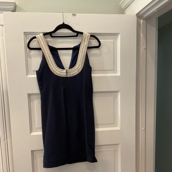 Lilly Pulitzer Valli Shift Dress True Navy Size 4 - Picture 2 of 3